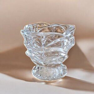 PartyLite P7295 Radiant Rose 24% Lead Crystal Votive Holder